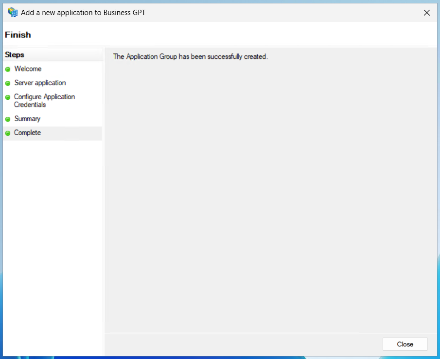 Anlage - Screen - Server Application created