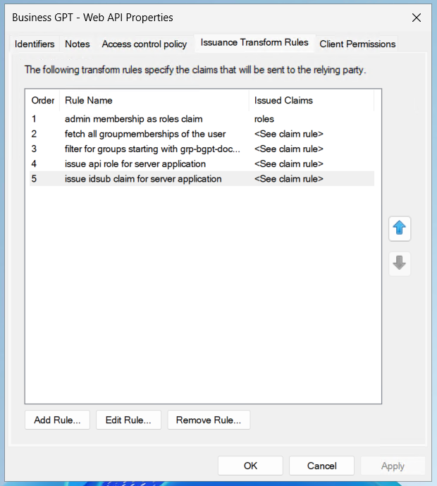 Anlage - Screen - Custom Rule api role