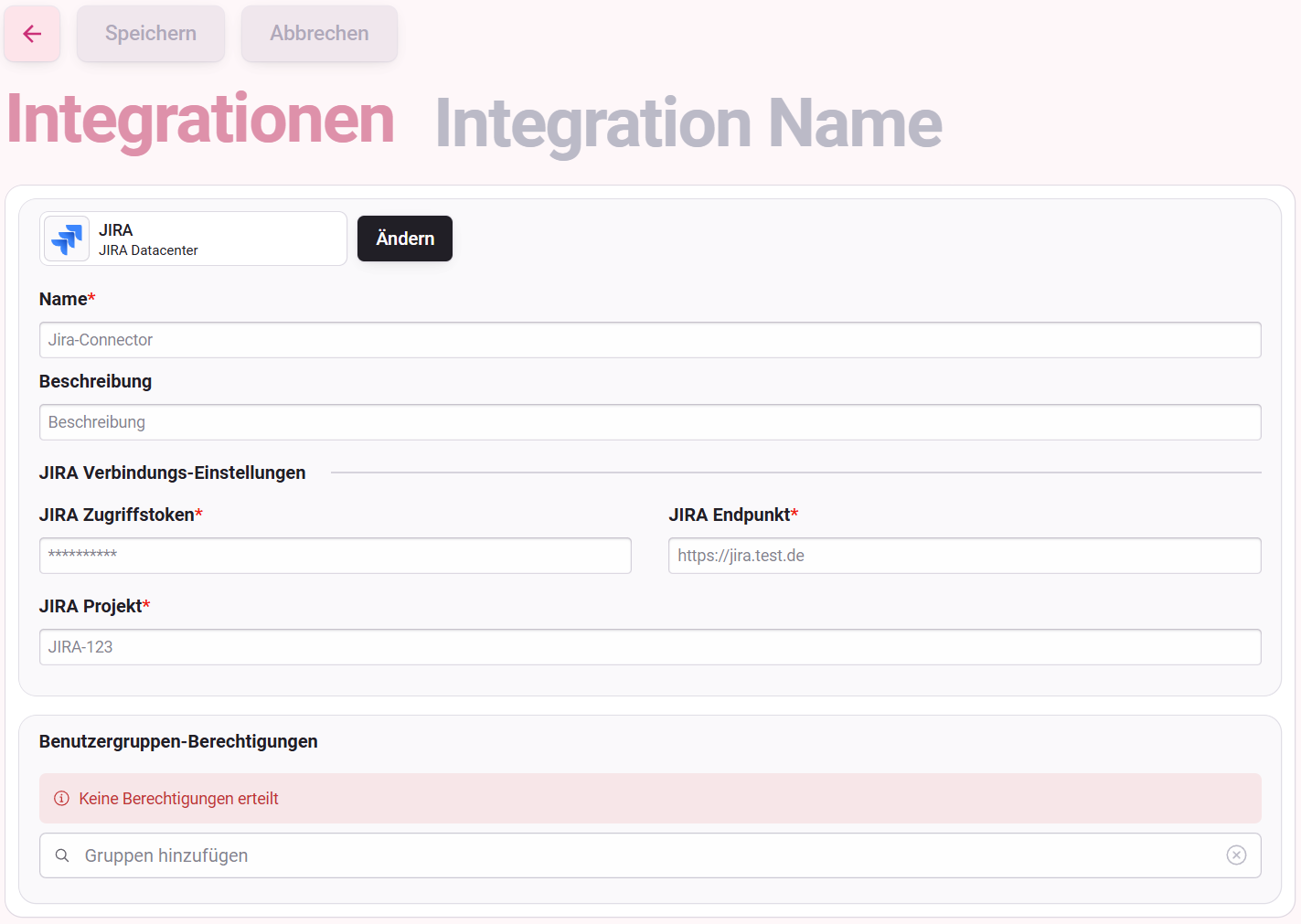 Jira Integration anlegen
